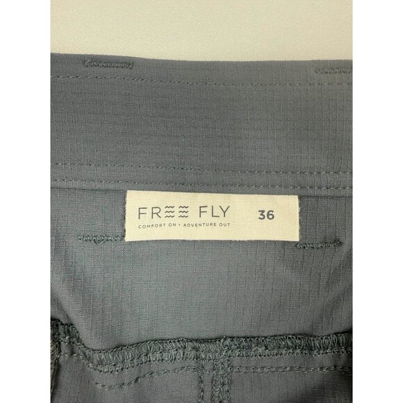 Free Fly Shorts Men's Size 36 utility II shorts chino performance zip pocket Blu - Picture 5 of 7